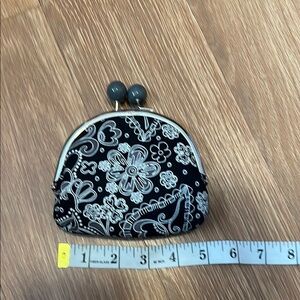 Thirty-One Black and White coin purse